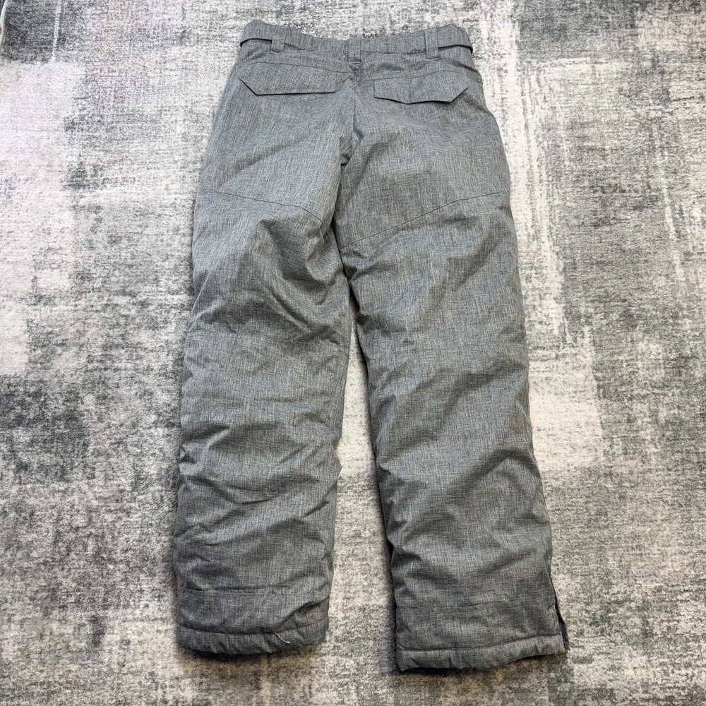 LL Bean Snow Pants‎ Kids Youth 14 Gray Insulated Adjustable Waist Ski Snowboard